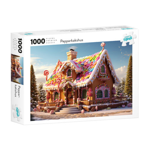 1000b. Pussel Pepparkakshus
