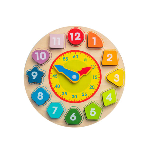 Träklocka med klossar